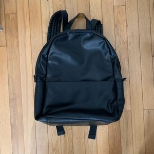 Faux leather backpack